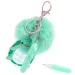 Bolso pompon con pluma - turquesa