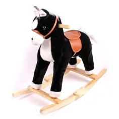 Caballo de balancín con crin larga