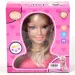 Cabeza de muñeca peinable con cabello rubio, peine y collar