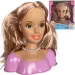 imagen de Cabeza de muñeca rubia de pelo largo peinable con rizadores y accesorios 1