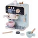 Cafetera de juguete de madera con tazas y accesorios