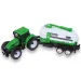 imagen de Camión de granja: Conjunto de tractor de dos piezas verde con remolque 3