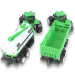 imagen de Camión de granja: Conjunto de tractor de dos piezas verde con remolque 5