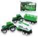imagen de Camión de granja: Conjunto de tractor de dos piezas verde con remolque 1
