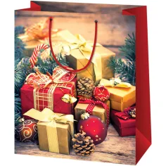 Cardex: Bolsa de regalo de tamaño normal con diseño navideño 11x6x15cm