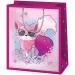 Cardex: Bolsa de regalo mediana con zorros rosas 17x10x23cm