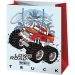 Cardex: Bolsa de regalo mediana de Monster Truck roja-blanca 17,8x10x23cm