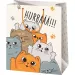 Cardex: "¡Hurraaaa!!!" bolsa de regalo grande con gatos 26x13x33cm