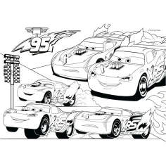 imagen de Cars 2 en 1 2x24 piezas maxi puzzle y colorear - Lisciani 4