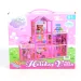 Casa de muñecas rosa construye tu propia villa de vacaciones