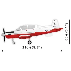 imagen de COBI: Beechcraft T-6 Texan II rojo-blanco juego de construcción (26625) 4