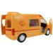 imagen de Coche especial: Camión de mensajería amarillo con luz y sonido, función de fricción 24cm 5