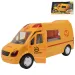 imagen de Coche especial: Camión de mensajería amarillo con luz y sonido, función de fricción 24cm 1
