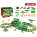 Conjunto de autopista de parque de aventuras de dinosaurios de 151 piezas