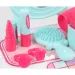 imagen de Conjunto de belleza con mesa de tocador con espejo y maquillaje en caja de almacenamiento 6