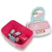 imagen de Conjunto de belleza con mesa de tocador con espejo y maquillaje en caja de almacenamiento 8