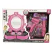 Conjunto de belleza rosa con accesorios, luz y sonido
