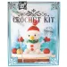 Conjunto de ganchillo navideño figura de muñeco de nieve 16x9x18cm