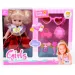 Conjunto de juego de muñeca con coleta y accesorios de 25cm