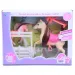 Conjunto de juguetes de caballo con cercado y silla de montar