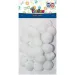 Conjunto de pompones blancos 15mm 60ud