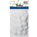 Conjunto de pompones blancos 25mm 25ud