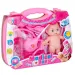 imagen de Conjunto médico rosa con muñeca y accesorios en maletín 1