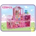 ¡Construye tu propio! casa de muñecas con muñeca y accesorios de 129 piezas