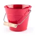 Cubeta de metal retro roja - Woodyland