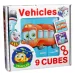 Cubo de cuentos de vehículos 9 piezas
