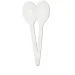 Cuchara reutilizable blanca set de 10 piezas