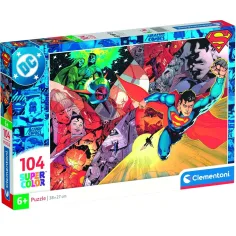DC Comics Superman 104 piezas Supercolor puzzle - Clementoni