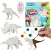 imagen de Dino Paint Set: Figura de dinosaurio pintable con pinturas y pincel, set de 9 piezas 1