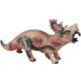 imagen de Dino World: Figura de dinosaurio Styracosaurus de material vinílico que emite sonido con relleno de algodón de 35 cm 2