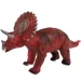 imagen de Dino World: Figura de dinosaurio Triceratops de material vinílico que emite sonido con relleno de algodón de 35 cm 1
