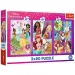 imagen de Disney princesa amigos 3x80db puzzle - Trefl 1