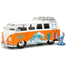 imagen de Disney Stitch – Autobús Volkswagen de 1961 con figura de Stitch 1/24 - Jada Toys 2