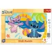 Disney Stitch aventura en la playa puzzle de 15 piezas con marco - Trefl