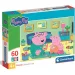 imagen de Diversión familiar de Peppa Cerdita rompecabezas Supercolor de 60 piezas - Clementoni 1