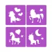 imagen de Dream Horse: Set de tizas de acera con plantilla de unicornio 2