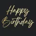 Elegante servilleta de papel "Happy Birthday" de 2 capas, 33x33 cm, 20 unidades