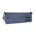 Estuche cilíndrico Mood Chrome azul oscuro 21x7x7cm