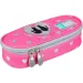 imagen de Estuche ovalado rosa con estampado de gatos de St.Right con purpurina 23cm 1