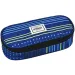 Estuche ovalado Street Dot Lines, azul 20x10x5cm