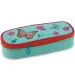 Estuche redondeado con estampado de mariposas 23x5x9cm