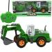 imagen de Excavadora RC a control remoto en color verde con efectos de luz 1/30 de escala 22cm 1