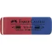 Faber-Castell: Goma de borrar de caucho azul/roja para lápiz y bolígrafo