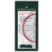 imagen de Faber-Castell: Regla triangular con transportador 1