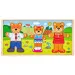 imagen de Familia de osos de vestir rompecabezas de madera - Woodyland 1