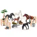 imagen de Faunica: conjunto de juego de 25 piezas con caballos Lipizzaner - Woodyland 2